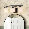 3-Light Shine Opal Glass Bathroom Vanity Wall Lamp