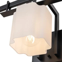 3-Light Shine Opal Glass Bathroom Vanity Wall Lamp