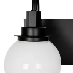 3-Light Shine Opal Glass Globe Bathroom Vanity Wall Sconce