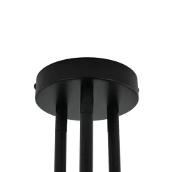 6-Light Smoked Glass Globe Linear Sputnik Semi Flush