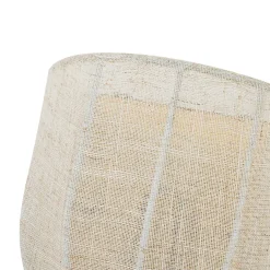 1-Light Vintage Natural Fabric Linen Cage Wall Sconce