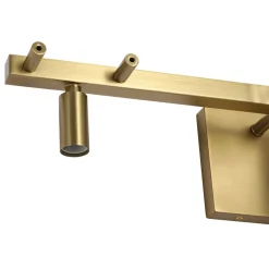 3-Light Water Glass Square Panel Brass Vanity Wall Sconce