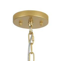 3-Light White Fabric Candle Style Round Drum Cage Pendant