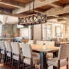 5-Light Wood Box Rectangle Chandelier Modern Farmhouse