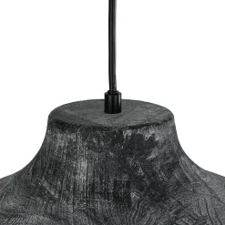 Limed Style Dome Distressed Wooden Single Pendant