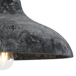 Limed Style Dome Distressed Wooden Single Pendant