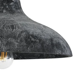 Limed Style Dome Distressed Wooden Single Pendant