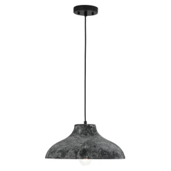 Limed Style Dome Distressed Wooden Single Pendant