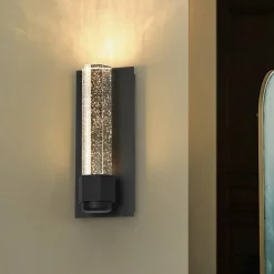 Linear Clear bubble Crystal Tube Dimmable LED Wall Lamp