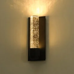 Linear Clear bubble Crystal Tube Dimmable LED Wall Lamp