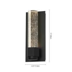 Linear Clear bubble Crystal Tube Dimmable LED Wall Lamp