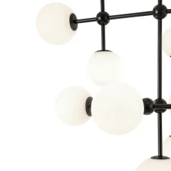 Luminous Opal Glass Globe Geometric Bubble Chandelier