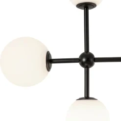 Luminous Opal Glass Globe Geometric Bubble Chandelier