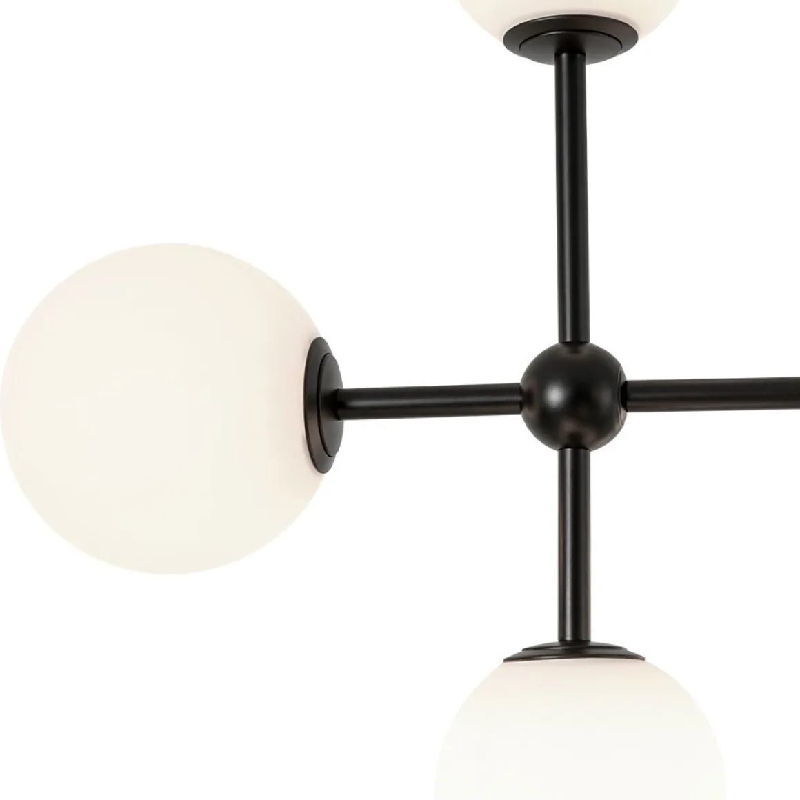 Luminous Opal Glass Globe Geometric Bubble Chandelier