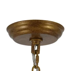 Luxe Antique Bronze Tiered Crystal Drum Cage Chandelier