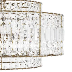 Luxe Antique Bronze Tiered Crystal Drum Cage Chandelier