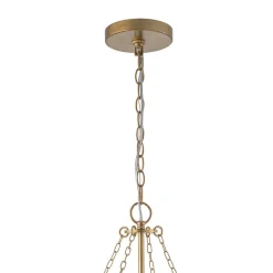 Luxe Gold Crystal Blossom Floral Basket Chandelier