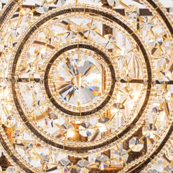 Luxe Moroccan Antique Crystal Drum Cage Chandelier