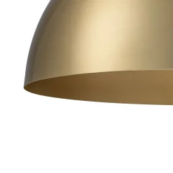 Luxe Oversized Brushed Brass Iron Large Dome Pendant Light