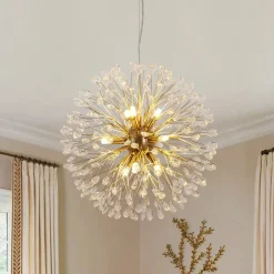 Luxury Bloom Dandelion Crystal Firework Chandelier