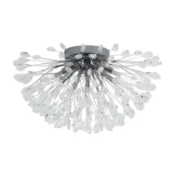 Luxury Bloom Dandelion Crystal Semi Flush Mount