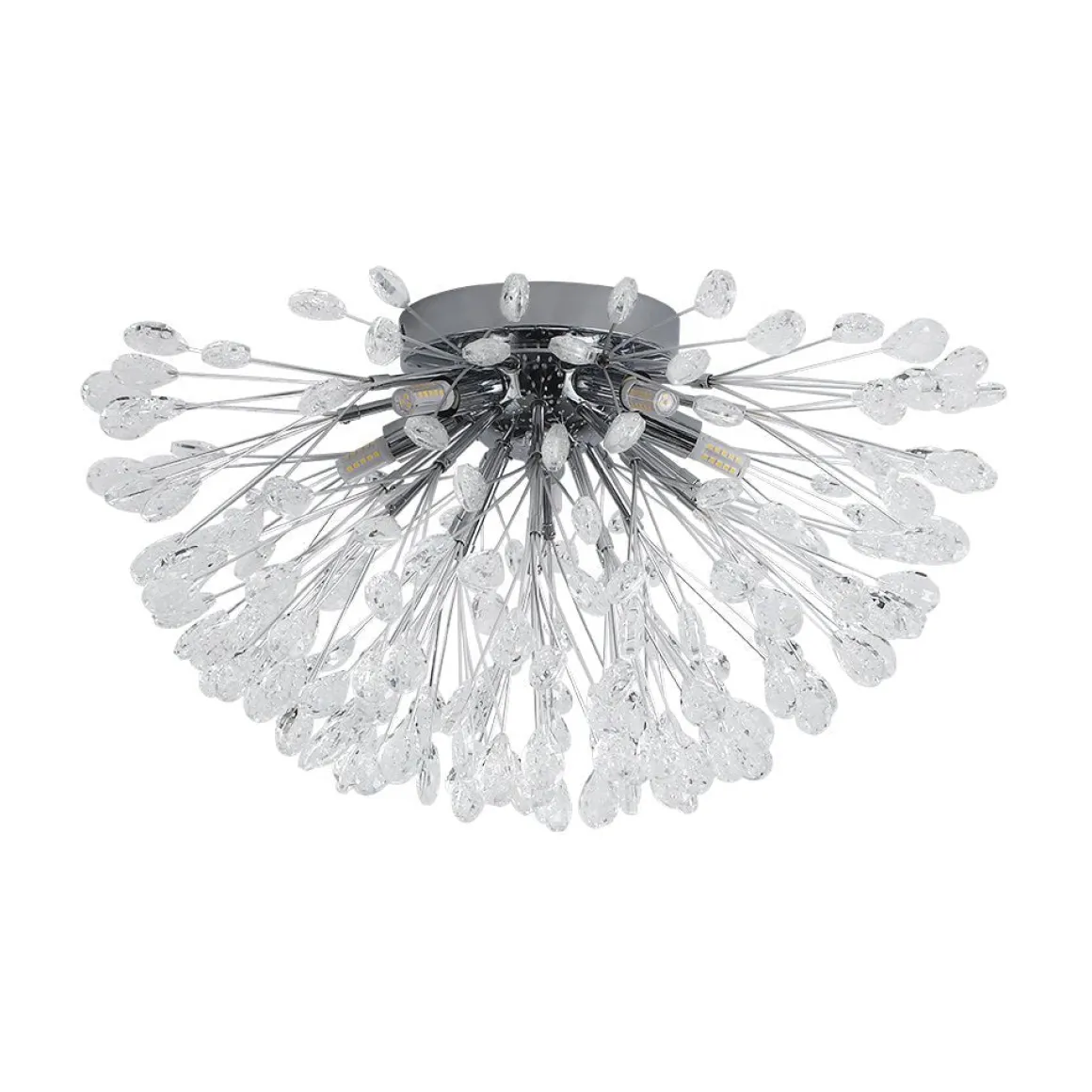 Luxury Bloom Dandelion Crystal Semi Flush Mount
