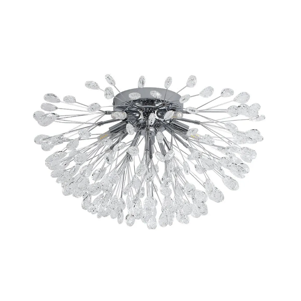 Luxury Bloom Dandelion Crystal Semi Flush Mount