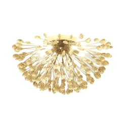Luxury Bloom Dandelion Crystal Semi Flush Mount