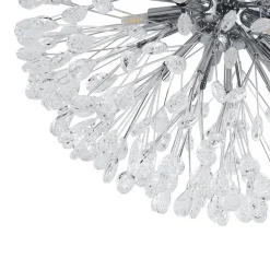 Luxury Bloom Dandelion Crystal Semi Flush Mount