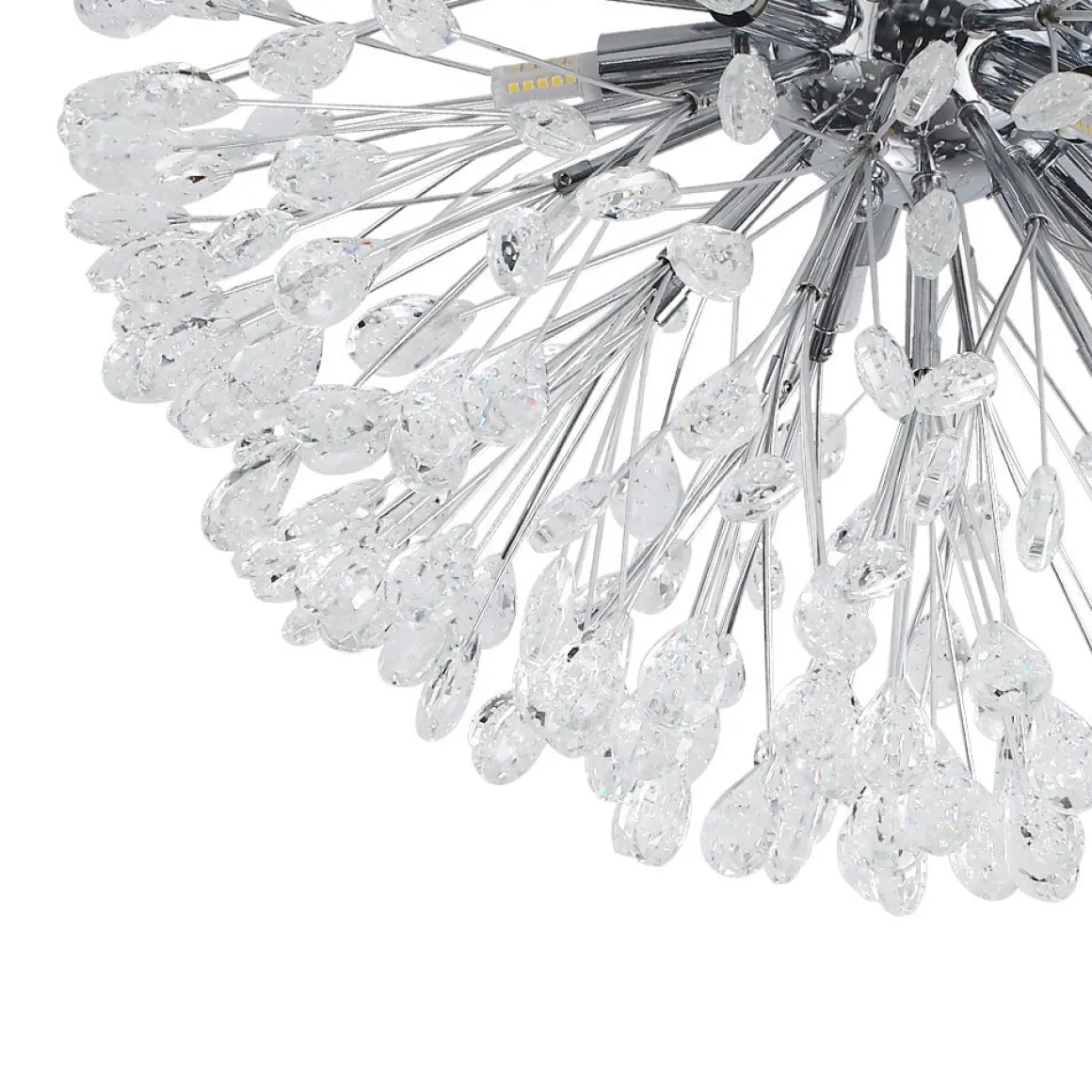 Luxury Bloom Dandelion Crystal Semi Flush Mount