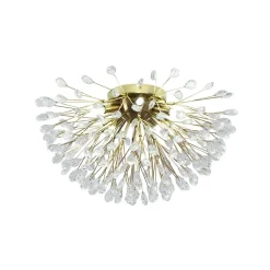 Luxury Bloom Dandelion Crystal Semi Flush Mount