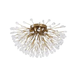Luxury Bloom Dandelion Crystal Semi Flush Mount