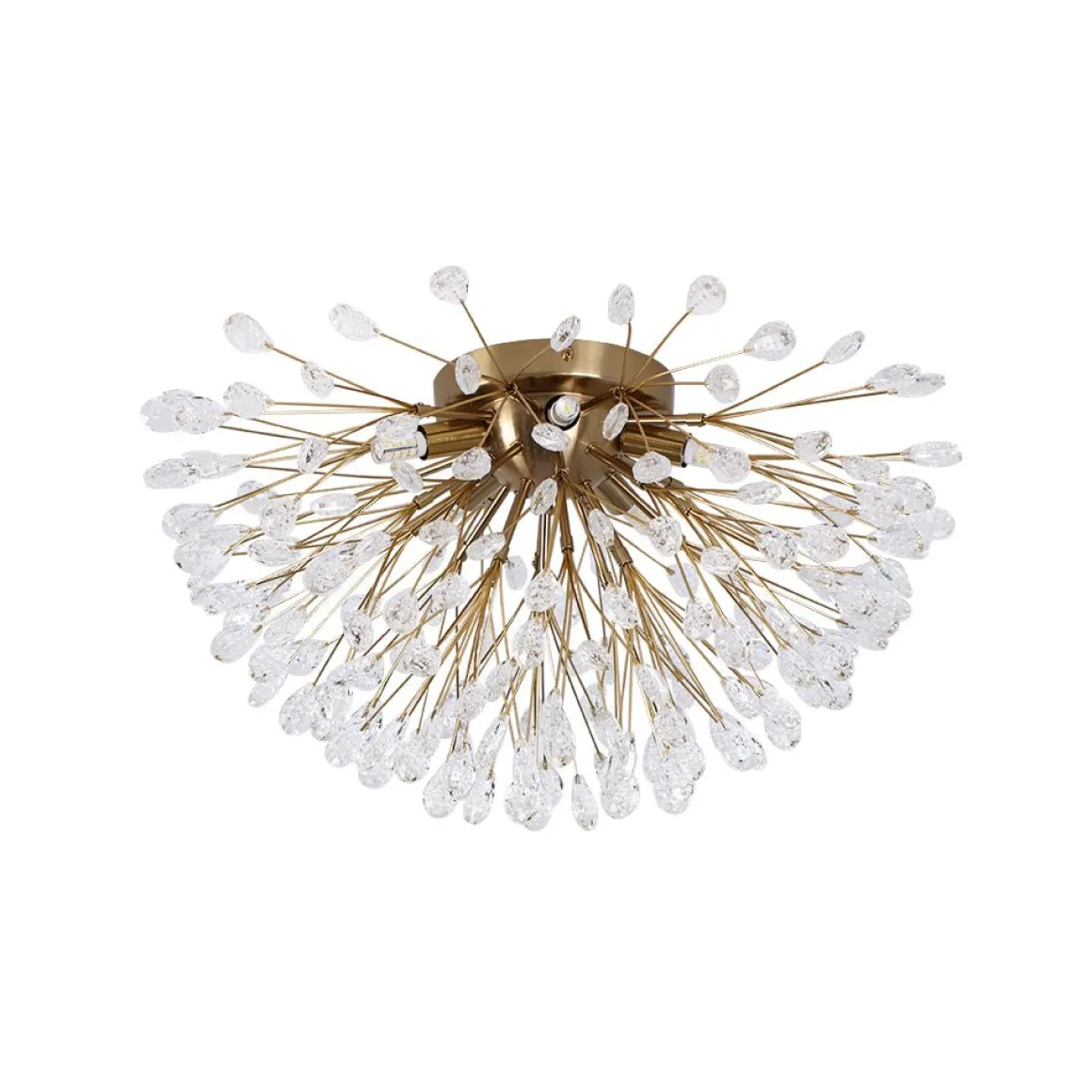 Luxury Bloom Dandelion Crystal Semi Flush Mount