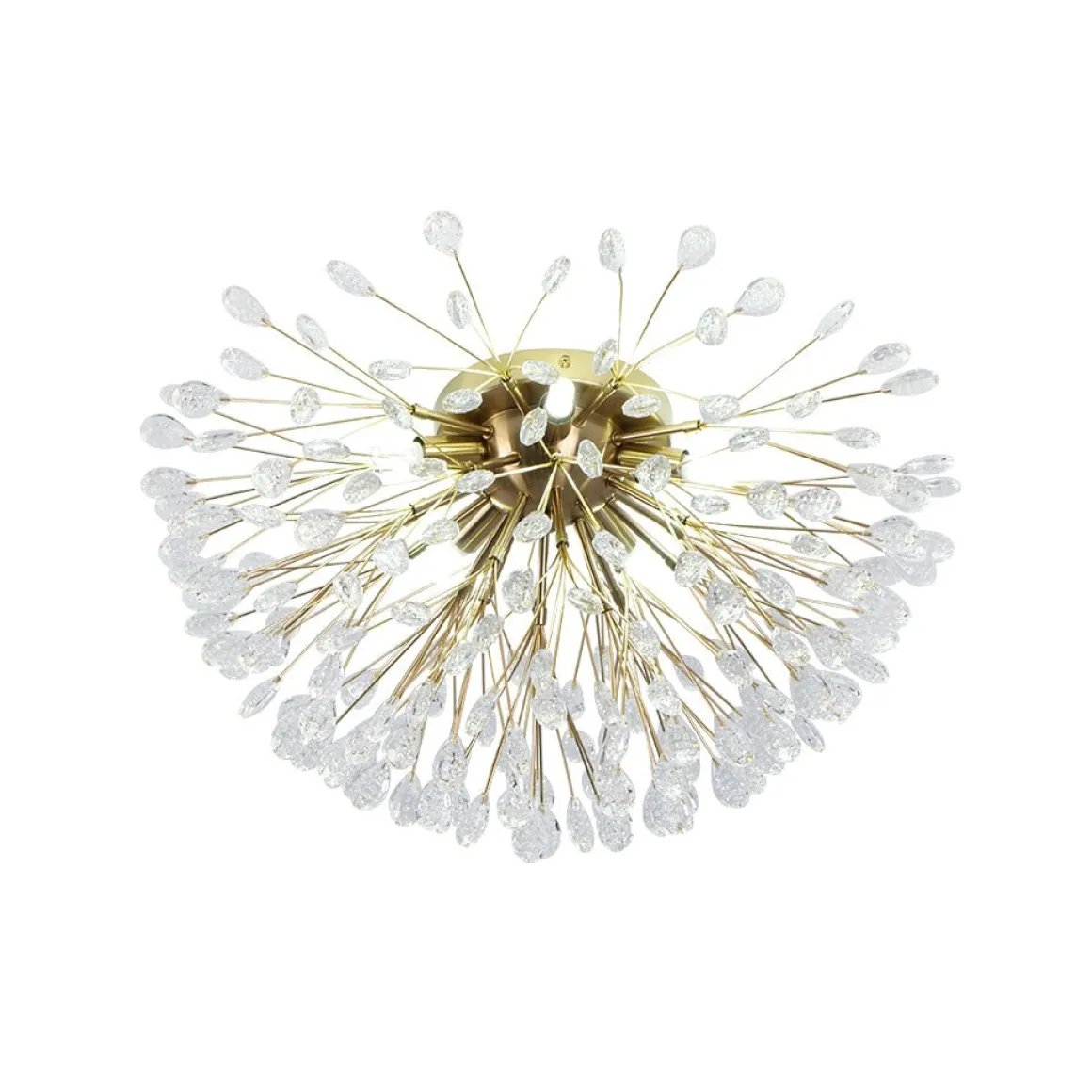 Luxury Bloom Dandelion Crystal Semi Flush Mount
