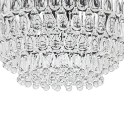 Luxury Glam Tiered Crystal Raindrop Round Chandelier