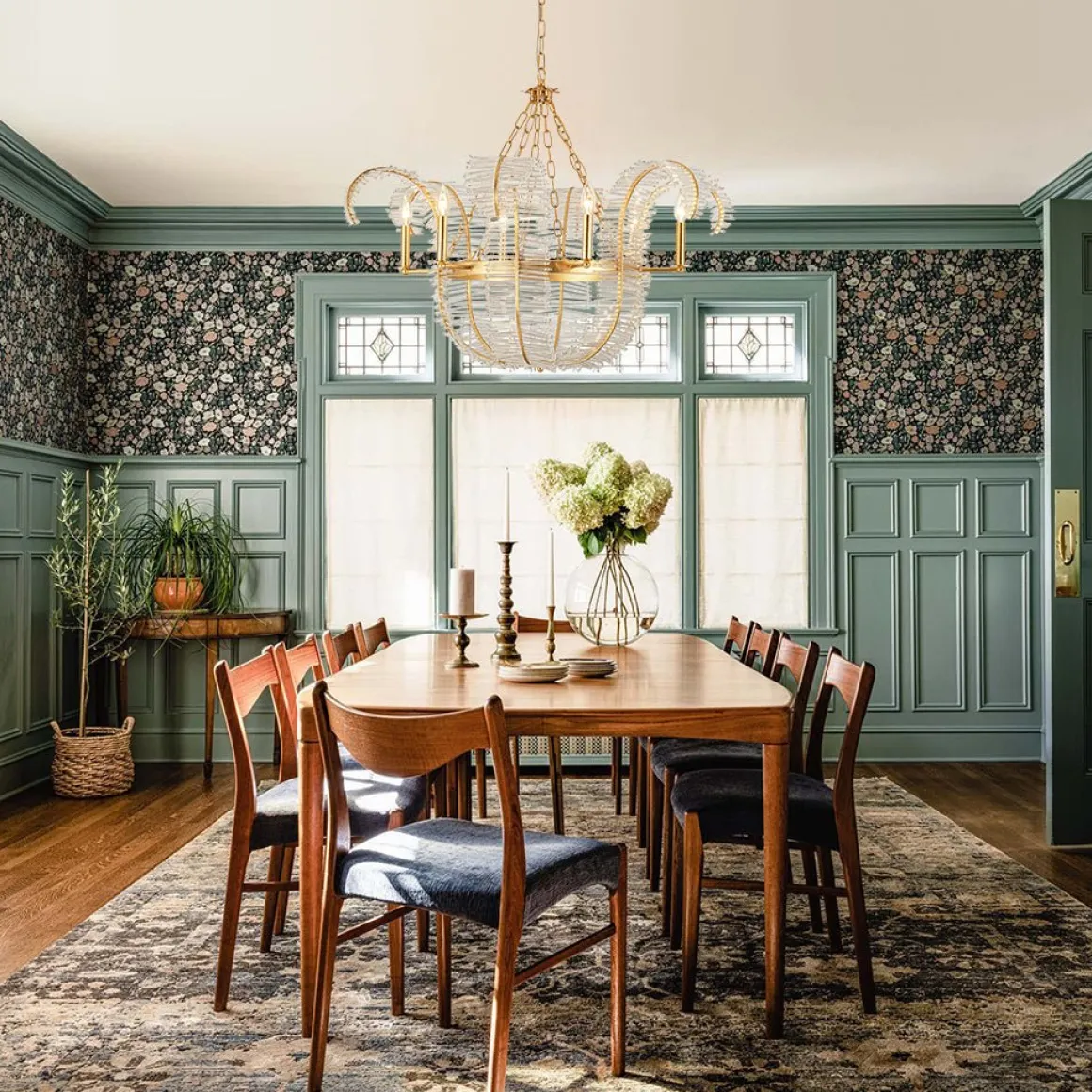 Luxury Gold Foiled Chic Antique Crystal Floral Chandelier
