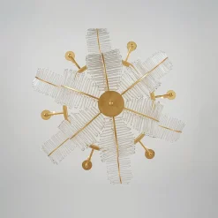 Luxury Gold Foiled Chic Antique Crystal Floral Chandelier