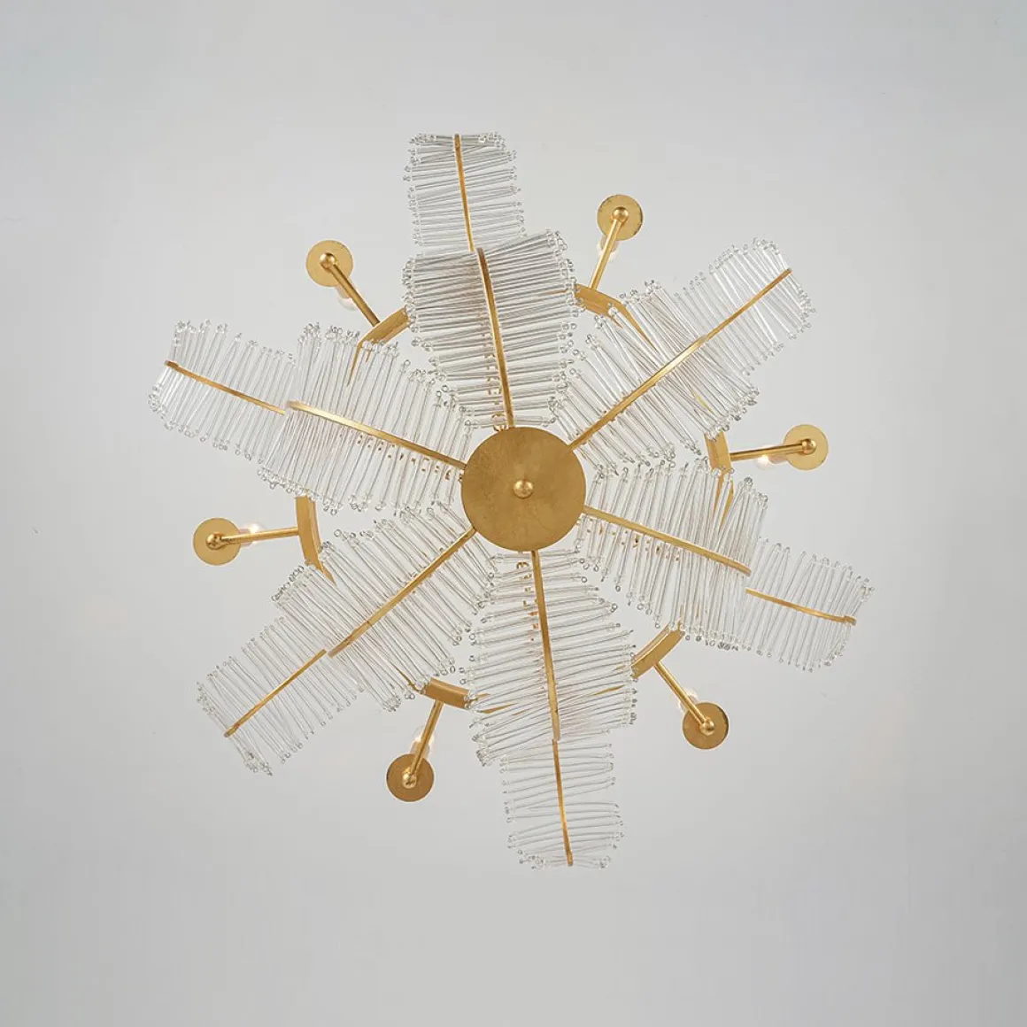 Luxury Gold Foiled Chic Antique Crystal Floral Chandelier
