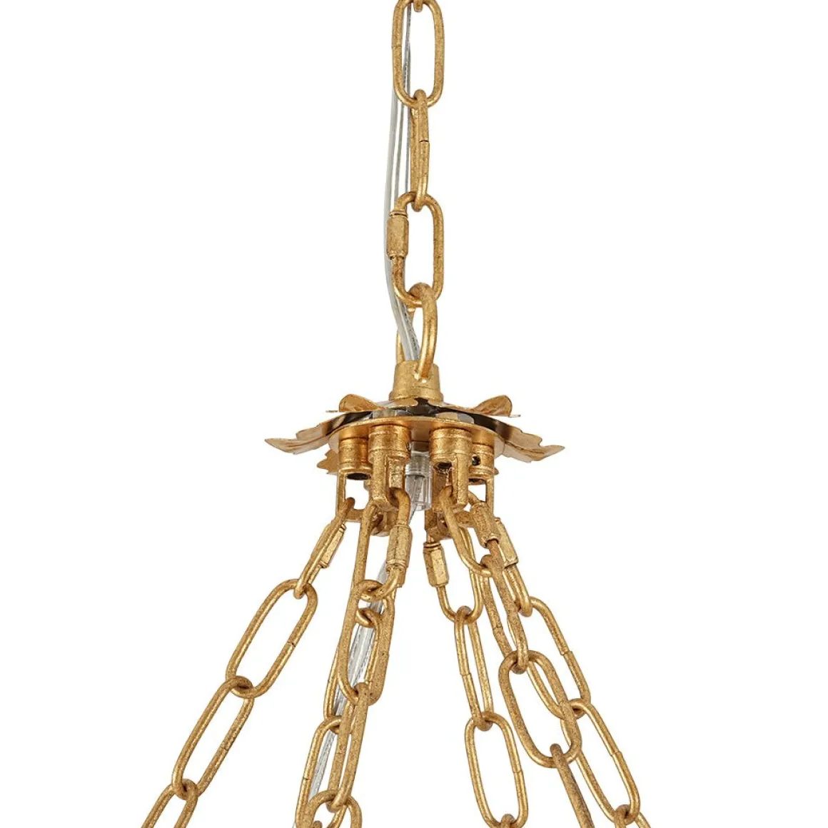 Luxury Gold Foiled Chic Antique Crystal Floral Chandelier
