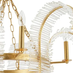 Luxury Gold Foiled Chic Antique Crystal Floral Chandelier
