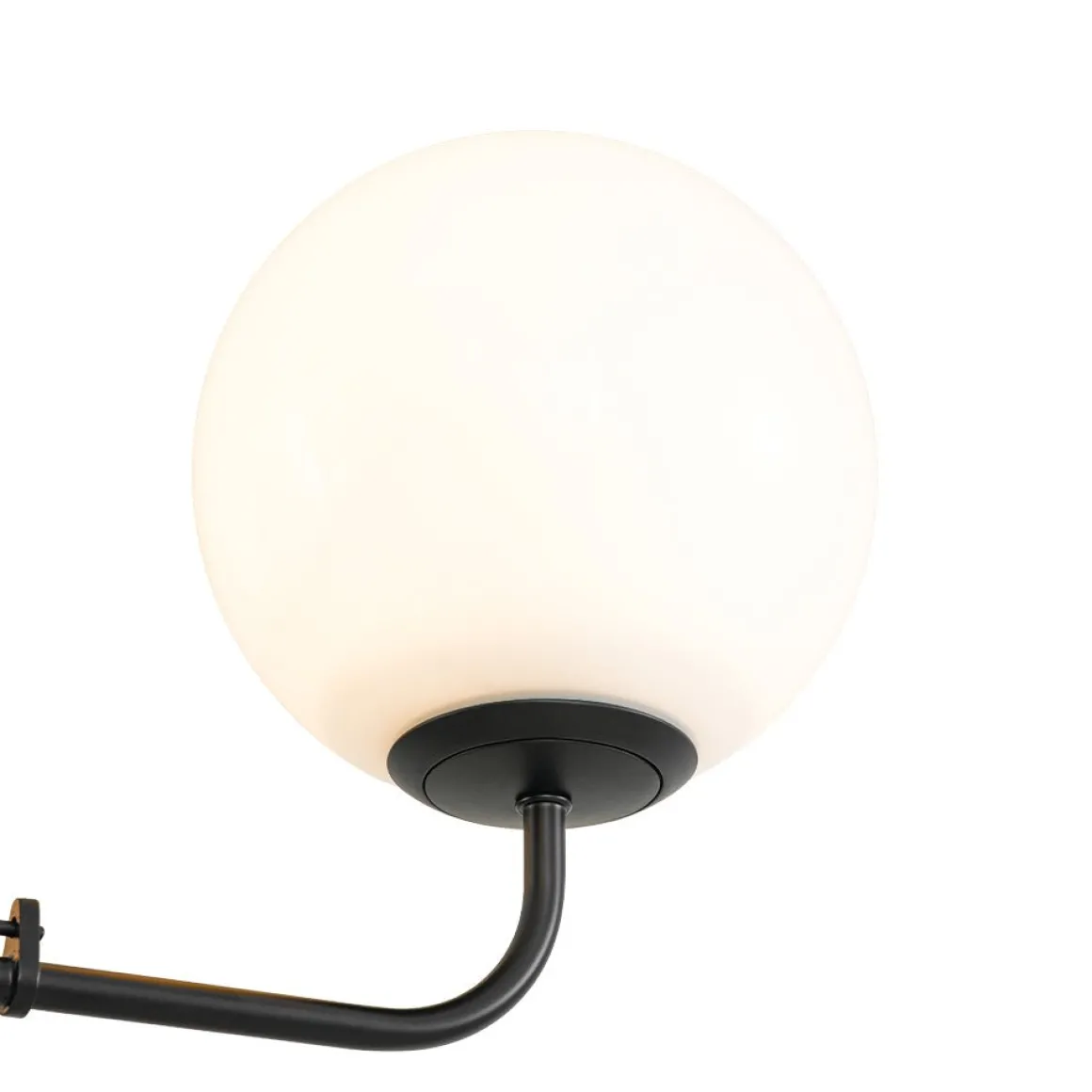 Luxury 4-Light Shine Opal Glass Globe Sputnik Chandelier