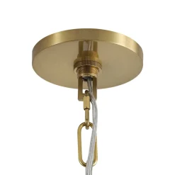 Macaron Brass Baby Blue 1-Light Iron Conical Kitchen Pendant