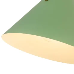 Macaron Brass Green 1-Light Iron Conical Wall Sconce
