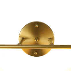 Mid-Century Brass 4-Light Glass Globe Vanity Sconce