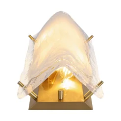 Mid-Century Brass White Glazed Glass Linear Wall Sconce