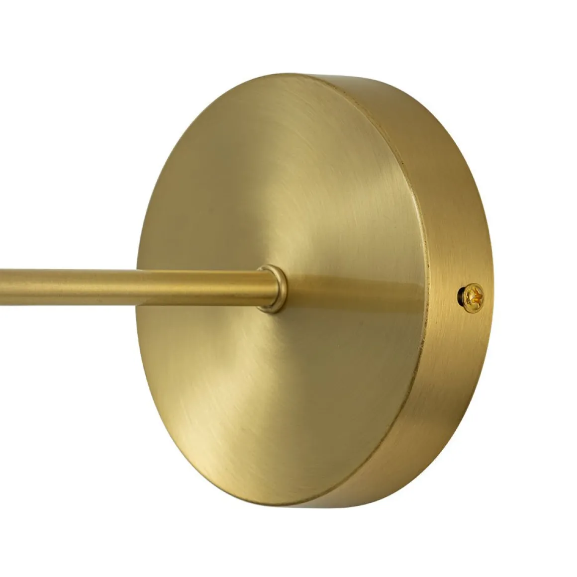Mid-Century 1-Light Brass Frosted Glass Globe Wall Sconce