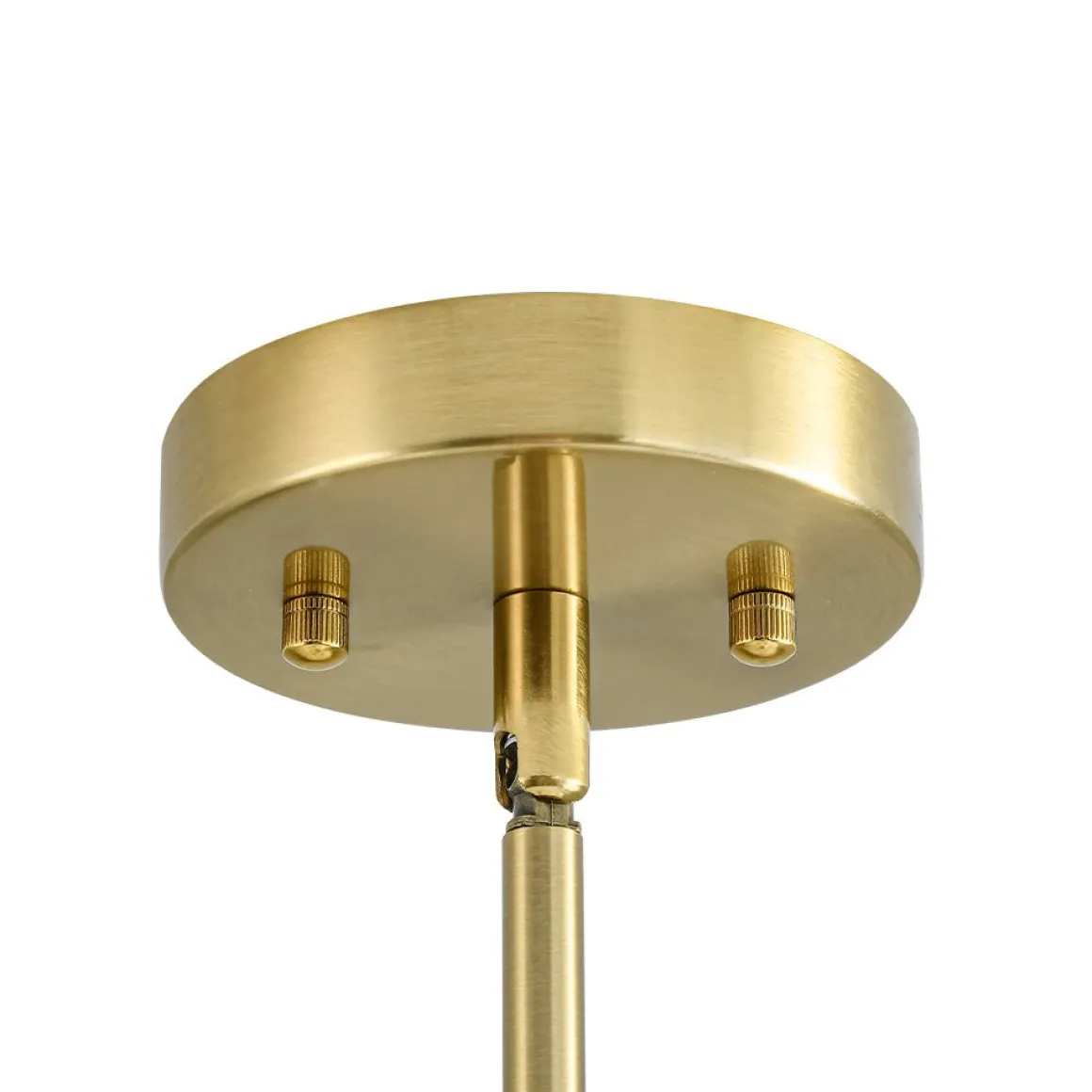 Mid-Century 7-light Brass Opal Glass Globe Sputnik Chandelier