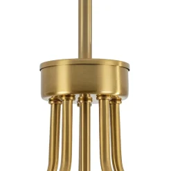 Mid-Century 6-Light Glass Bubble Sputnik Semi Flush Chandelier
