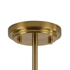 Mid-Century 6-Light Glass Bubble Sputnik Semi Flush Chandelier
