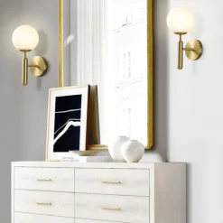 Mid-century 1-light Globe Wall Sconce